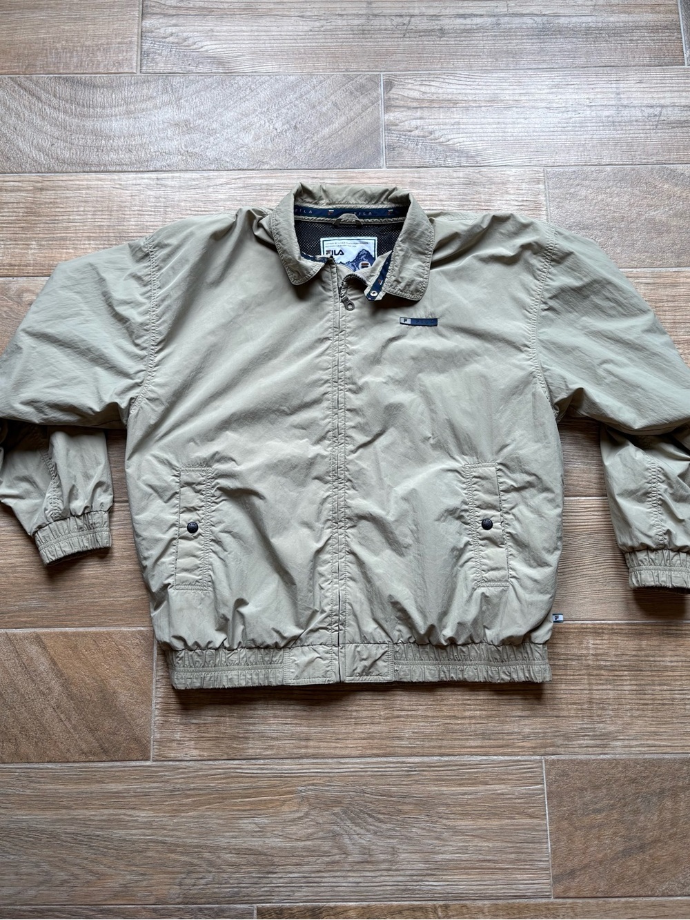 Fila Men's Vintage Tan Lightweight Shirt Jacket